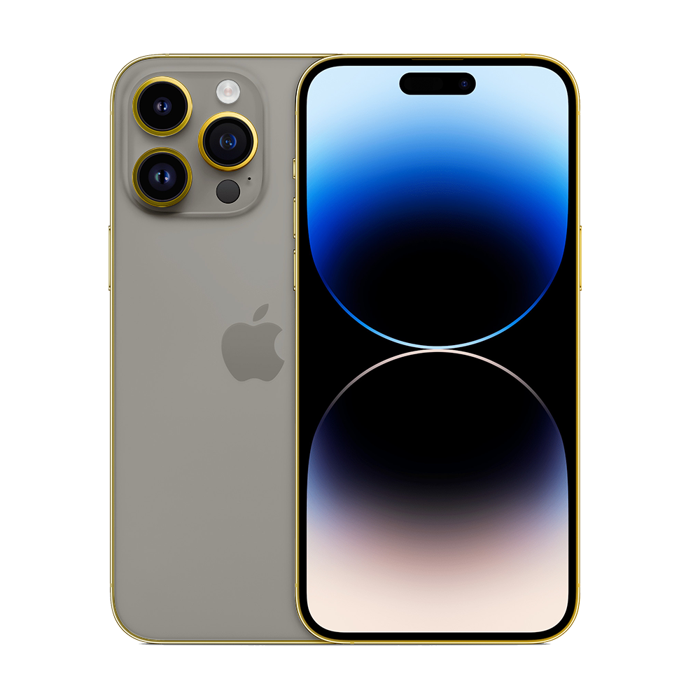 iPhone 15 Pro Max Edge of Gold Natural Titanium