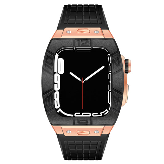 45MM 0013 ROSE GOLD ACCENT CASE W/ BLACK STRAP