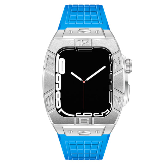 45MM 0013 SILVER CASE W/ BLUE STRAP