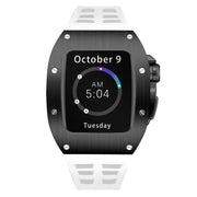 Apple Watch 45MM 0012 Black Case with White Strap
