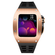 Apple Watch 45MM 0012 Rose Gold Case with Black Strap