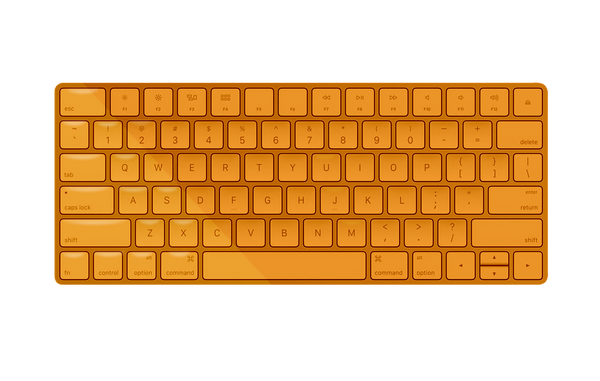 Apple Magic Keyboard Neon Orange Edition