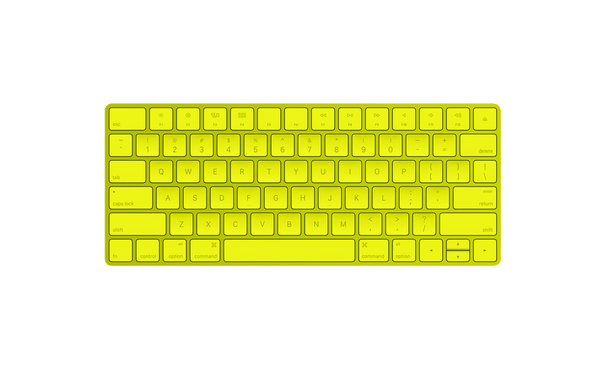 Apple Magic Keyboard Neon Yellow Edition