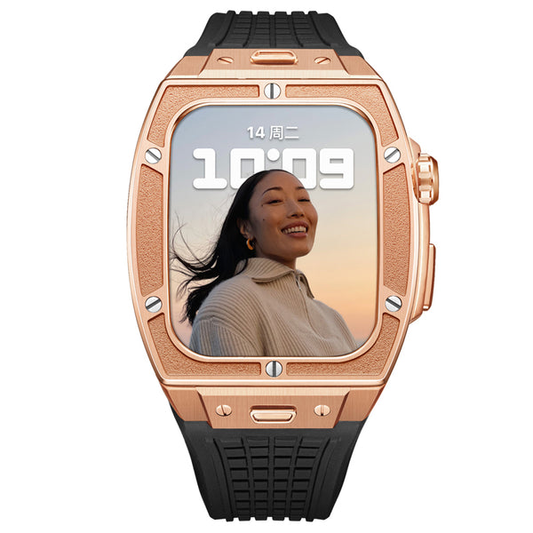 Apple Watch Case Series 8/S7 45mm C2 Rose Gold with Black