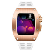 Apple Watch 45MM 0012 Rose Gold Case with White Strap